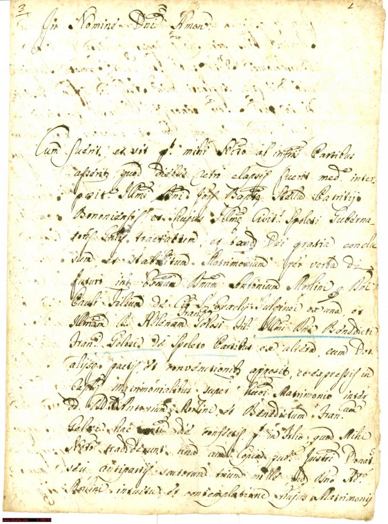 1747 SANT'ERACLIO (PG) atto di nozze MOLINI GELOSI