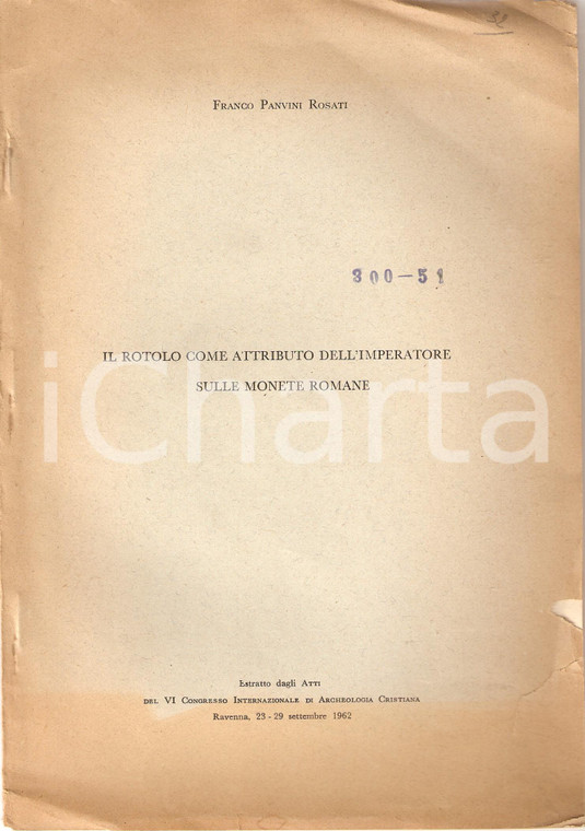 1960 Franco PANVINI ROSATI Rotolo sulle monete romane