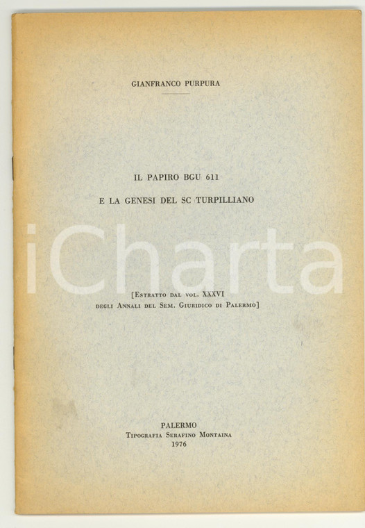 1976 Gianfranco PURPURA La genesi del SC Turpilliano