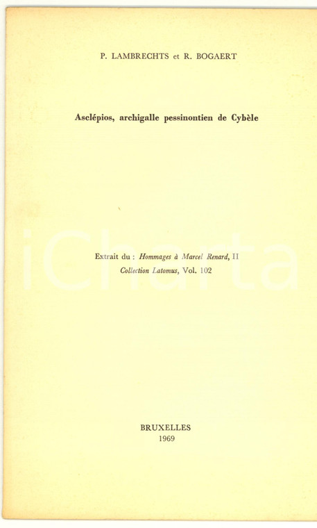 1969 Pieter LAMBRECHTS Asclépios, archigalle de Cybèle