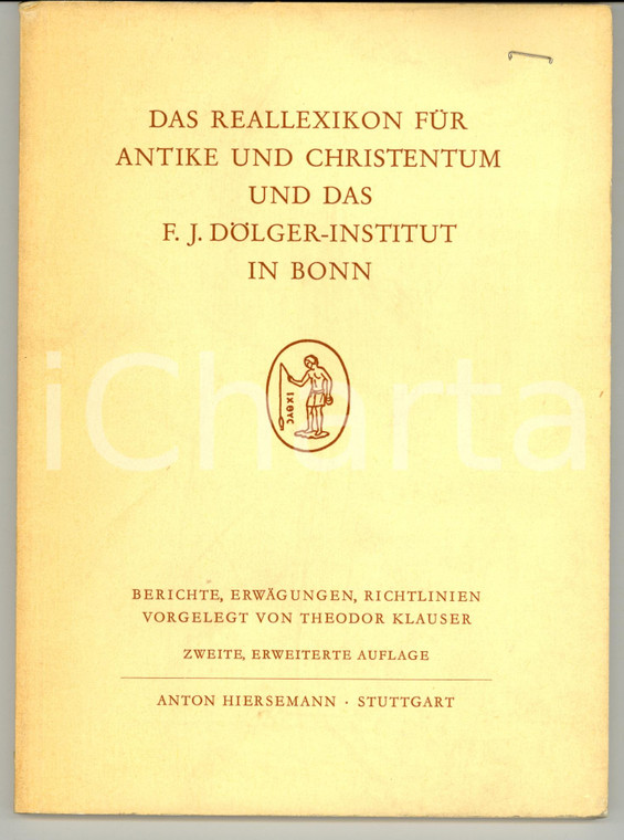 1970 BONN F. J. DOLGER Institut Antike und Christentum