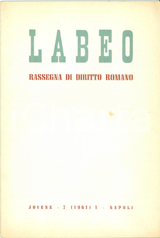 1961 Giuliano CRIFO' XI Congresso Internazionale Scienze Storiche *Opuscolo