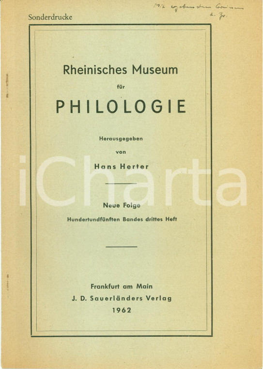 1962 Horst BRAUNERT Ein rhetorischer Gebrauch *Pubblicazione