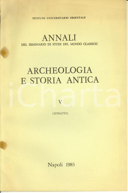 1983 Augusto FRASCHETTI La pietas di Cesare e la colonia di Pola *Opuscolo