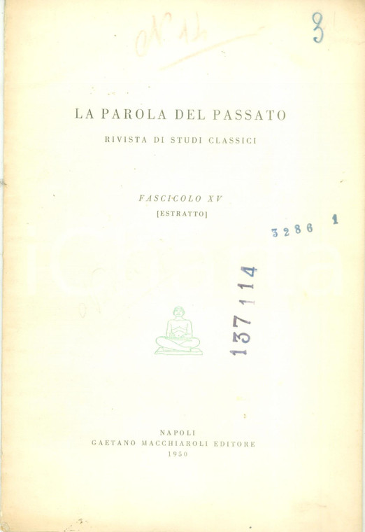 1950 Giuseppe NENCI Interpretazione storiografica del proemio dei PERSIANI