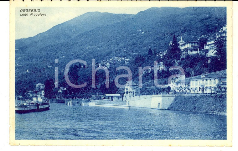 1939 OGGEBBIO (VB) Veduta panoramica sul Lago Maggiore *Cartolina postale FP