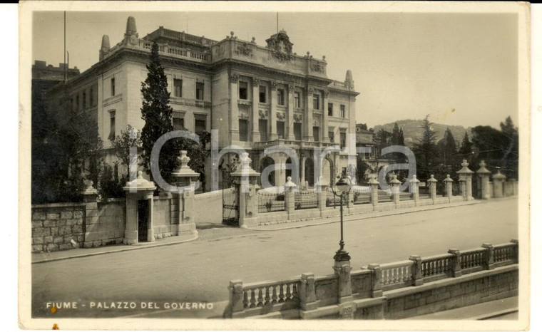 1931 FIUME (ISTRIA) Palazzo del Governo *Cartolina postale FP 