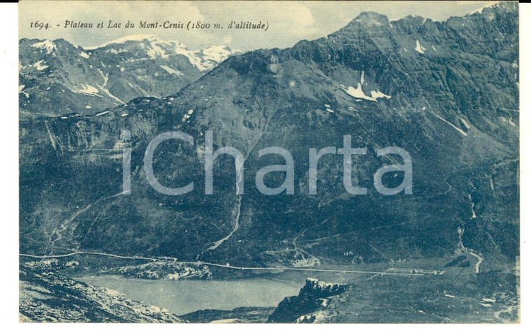 1927 MONCENISIO Veduta del Lago *Cartolina albergo ROCCE BIANCHE FP VG