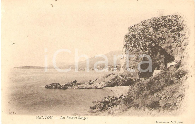 1905 ca MENTON (FRANCE) Les Rochers Rouges *Cartolina FP NV