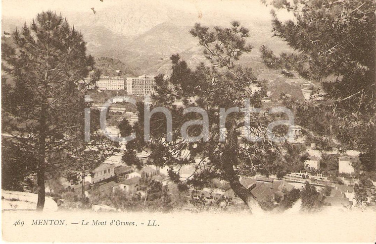 1905 ca MENTON (FRANCE) Le Mont d'ORMEA *Cartolina FP NV