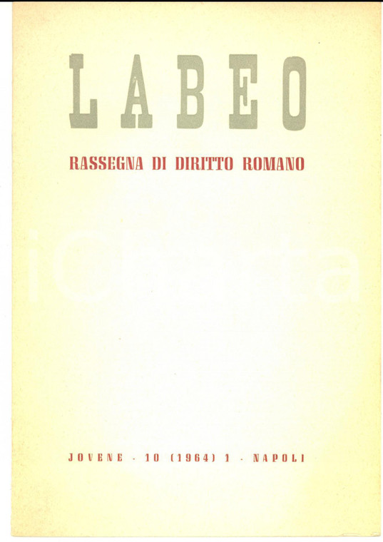 1964 Alvaro D'ORS Sulla periodizzazione del diritto romano *Pubblicazione