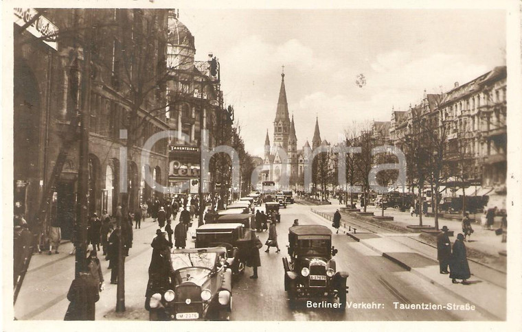 1929 BERLIN Automobili in Tauentzienstrasse *Cartolina FP VG