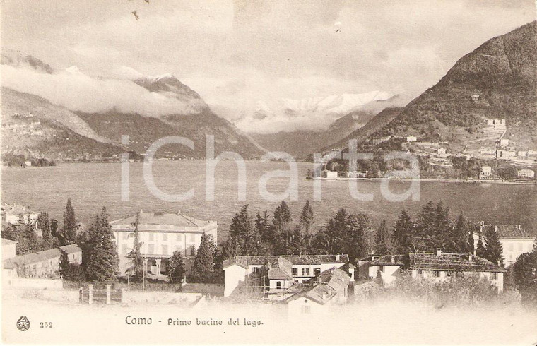 1925 ca COMO Primo bacino del lago - Panorama *Cartolina FP NV