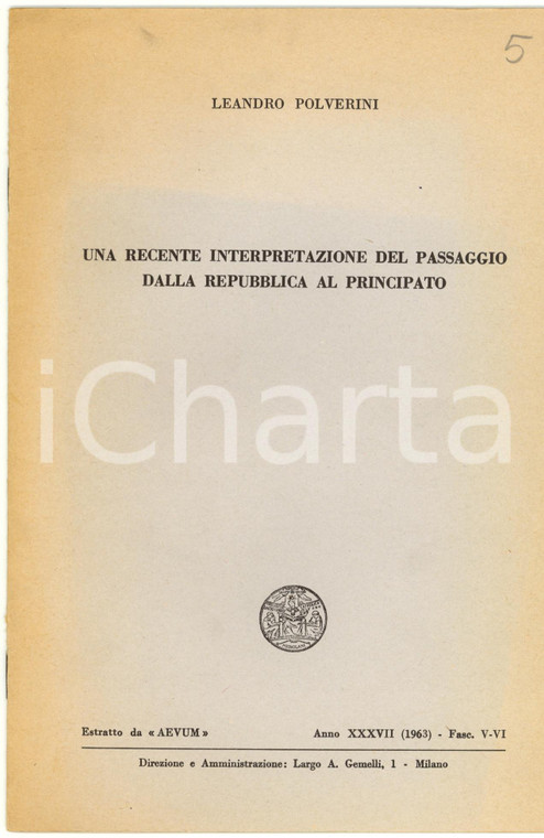 1963 Leandro POLVERINI Passaggio repubblica principato