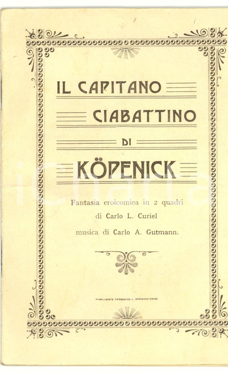 1940 Carlo CURIEL Il capitano ciabattino di KOPENICK