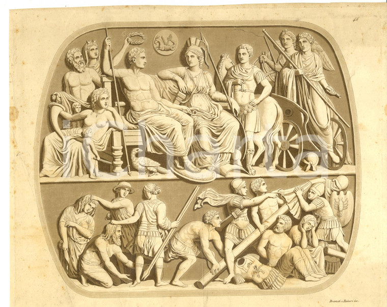 1850 Trionfo Ottaviano Augusto inc. BRAMATI e RAINERI
