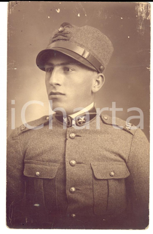 1915 ca WW1 Ritratto di Carlo PUSINERI allievo ufficiale ARTIGLIERIA *Foto