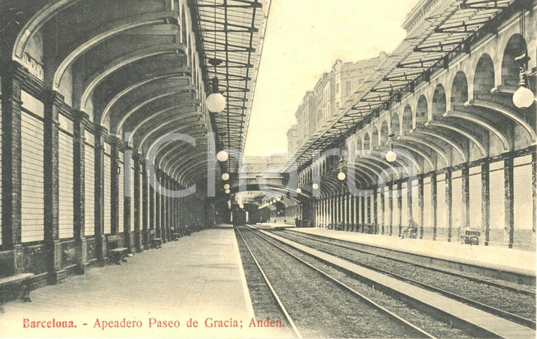 1920 ca BARCELONA (E) Apeadero Paseo de Gracia - Anden *Cartolina postale FP NV
