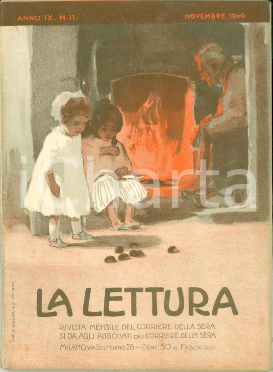 1909 LA LETTURA Luigi PIRANDELLO L'Illustre estinto novella *Rivista ILLUSTRATA