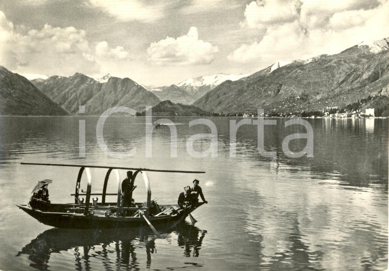 1952 OLGINATE (LC) Panorama dal lago con barca *Cartolina animata FG VG