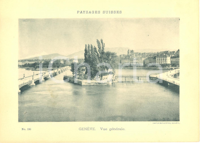 1940 ca GENEVE (CH) Paysage suisse - Vue générale *Cartoncino ANIMATO
