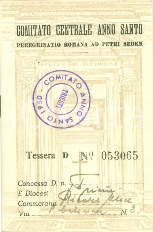 1950 FERROVIE DELLO STATO Libretto pellegrinaggio per ANNO SANTO buoni trasporti