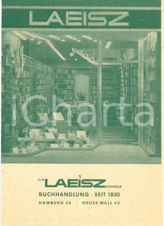 1961 HAMBURG (DE) Libreria editrice A.B. LAEISZ Catalogo pieghevole