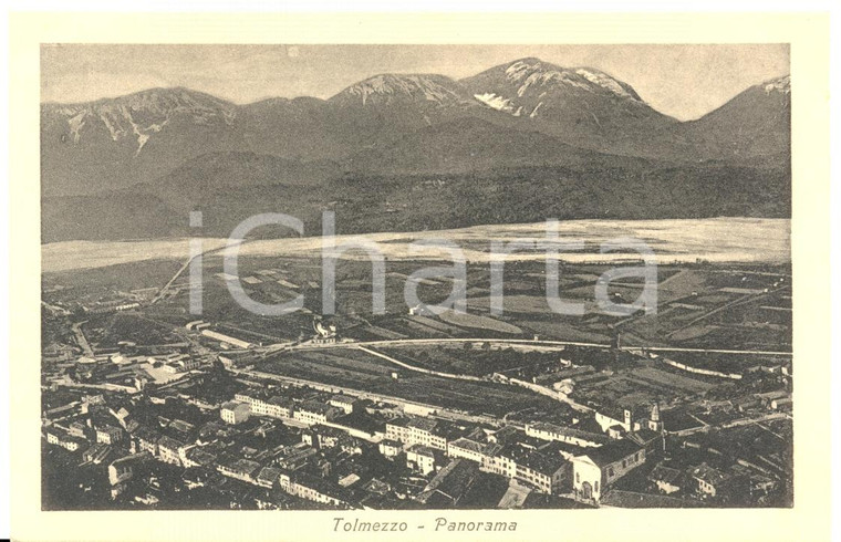 1930 ca TOLMEZZO (UD) Veduta panoramica con monte STRABUT *Cartolina FP NV