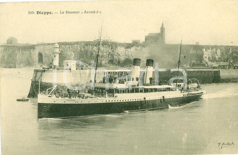 1930 ca DIEPPE (F) Lo steamer ARUNDEL vaporetto *Cartolina FP NV