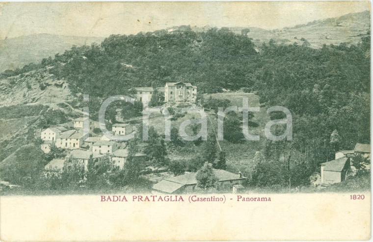 1907 POPPI (AR) Panorama di BADIA PRATAGLIA *Cartolina FP VG