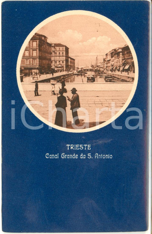 1930 ca TRIESTE Vedutina Canal Grande da Sant'Antonio animata FP NV