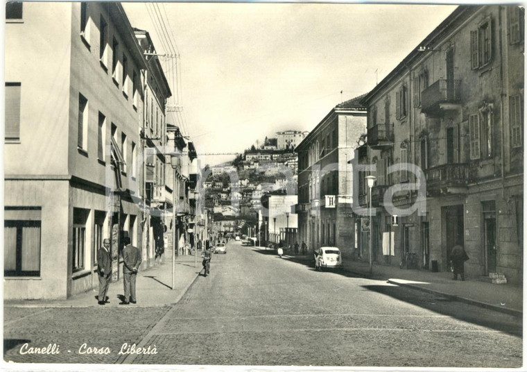 1965 CANELLI (AT) Corso Libertà  ANIMATA Cartolina postale FG NV