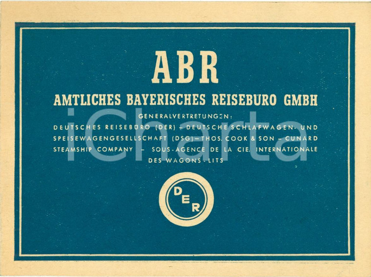 1950 circa ABR Bayerisches Reisebüro Esposimetro BEWI