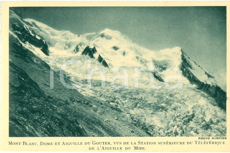 1930 CHAMONIX Teleferica AIGUILLE MIDI Dome du GOUTER