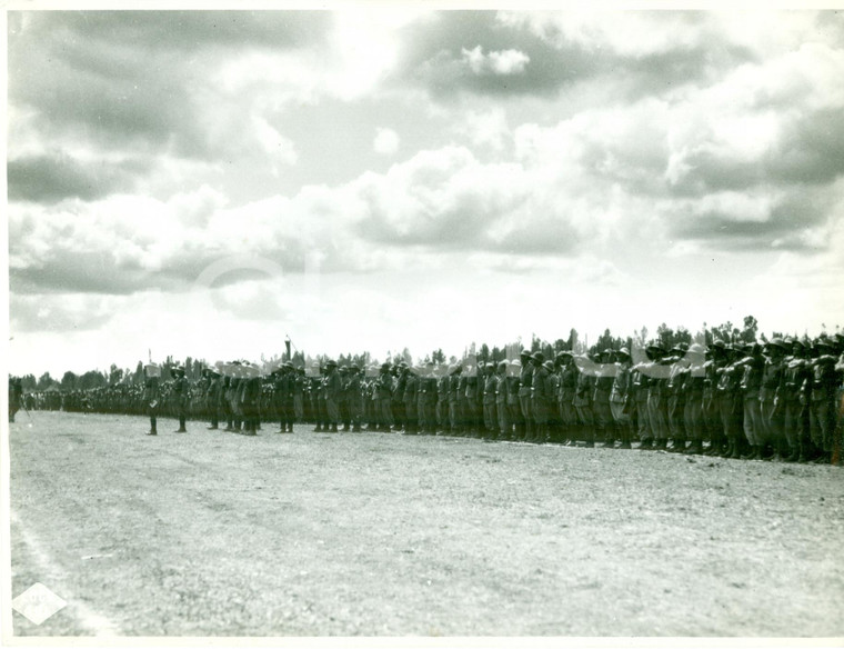 1936 ADDIS ABEBA (ETIOPIA) Rassegna militare Divisione SABAUDA *Fotografia