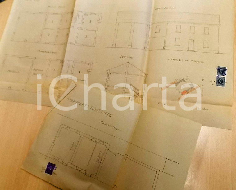 1943 TORREMENAPACE  (PV) Ricostruzione casa rurale fratelli TARTARA *Planimetria