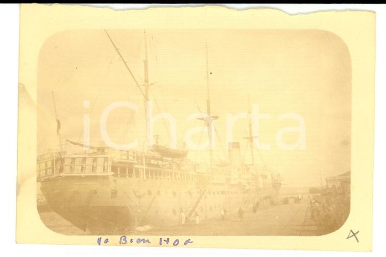 1920 ISTANBUL (Turkey) Nave BIEN HOA in porto Foto VINTAGE ORIENTE cm 9x6