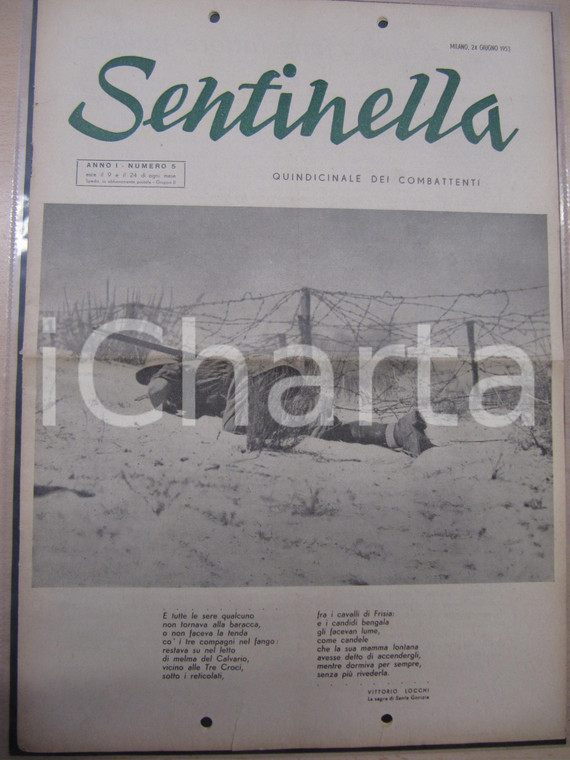 1953 SENTINELLA - Quindicinale dei combattenti ex RSI -  Anno I n°5 *Rivista