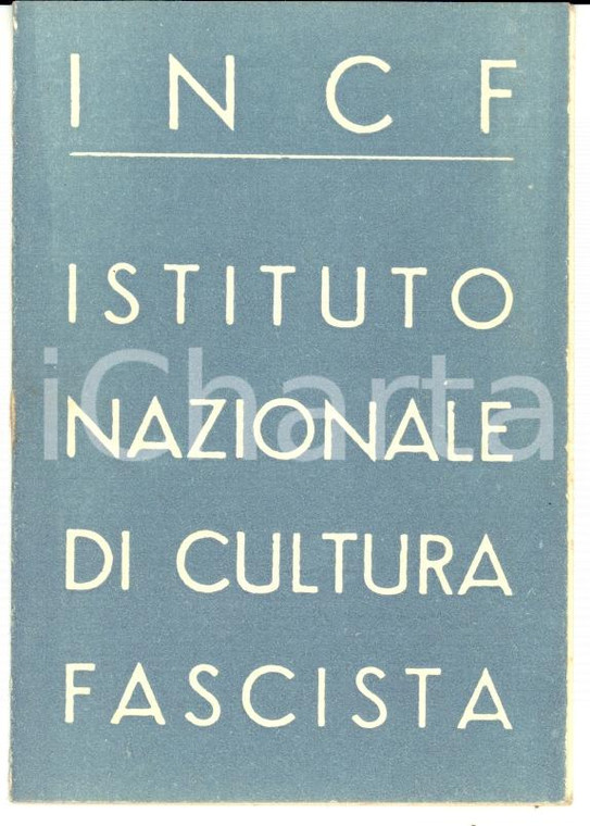 1940 CREMONA Tessera Istituto nazionale di CULTURA FASCISTA Clelia Manzotti