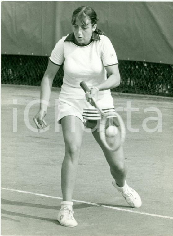 1980 ca TENNIS Ritratto Antonella ROSA durante il gioco *Fotografia