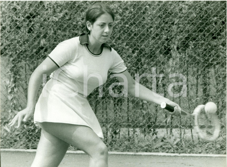 1980 ca TENNIS Ritratto Antonella ROSA si allena *Fotografia