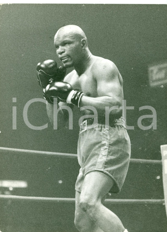 1975 ca BOXE Pugile Benny BRISCOE sul ring *Fotografia