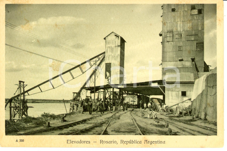 1920 ca ROSARIO (ARGENTINA) Elevadores *Cartolina FP NV Archeologia industriale