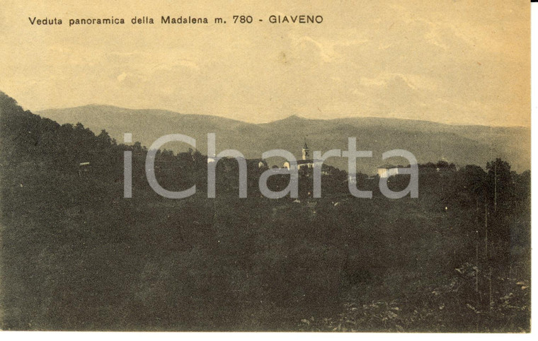 1920 ca GIAVENO (TO) Veduta panoramica della MADDALENA *Cartolina FP NV