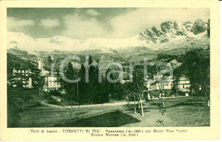 1920 ca TORNETTI DI VIU' (TO) Panorama con Pian Fiume e Rocce MOROSS *FP NV