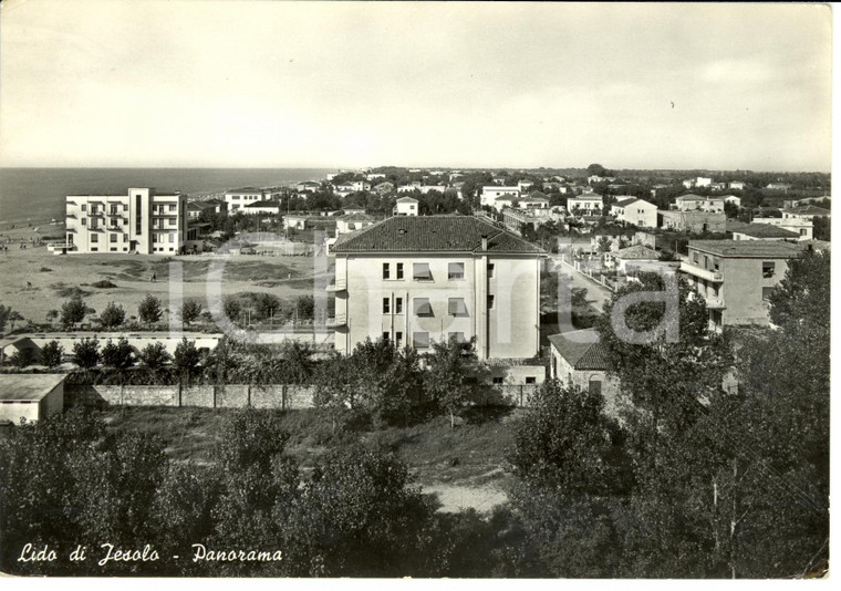 1955 LIDO DI JESOLO (VE) Veduta panoramica della spiaggia *Cartolina FG VG