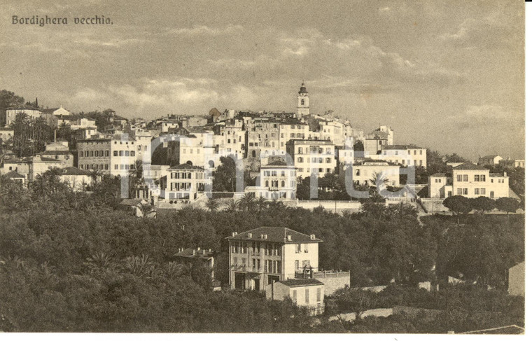 1920 ca BORDIGHERA VECCHIA (TO) Veduta panoramica città alta *Cartolina FP NV