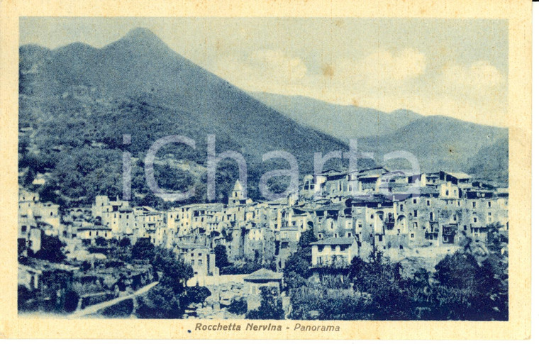 1949 ROCCHETTA NERVINA (IM) Veduta panoramica con montagne *Cartolina FP VG