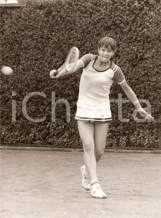 1980 ca TENNIS Nicoletta VIRGINTINO durante allenamento Sponsor FILA *Fotografia
