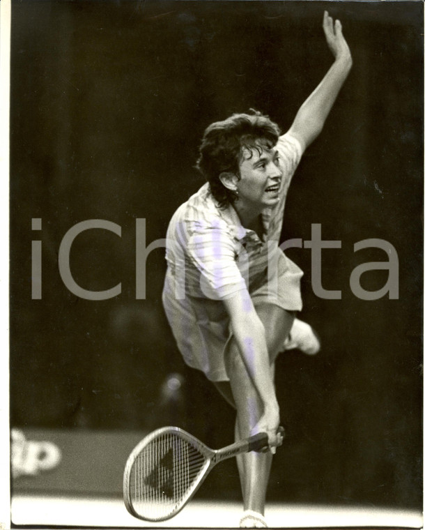 1982 LONDON (UK) Tennis Jo DURIE in attacco ROYAL ALBERT HALL *Fotografia